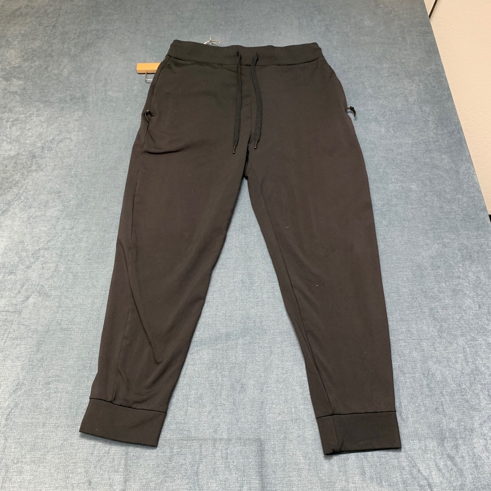 32 Degree Heat Sweatpants Men Medium Black Fleece Lined Drawstring Waist Tapered